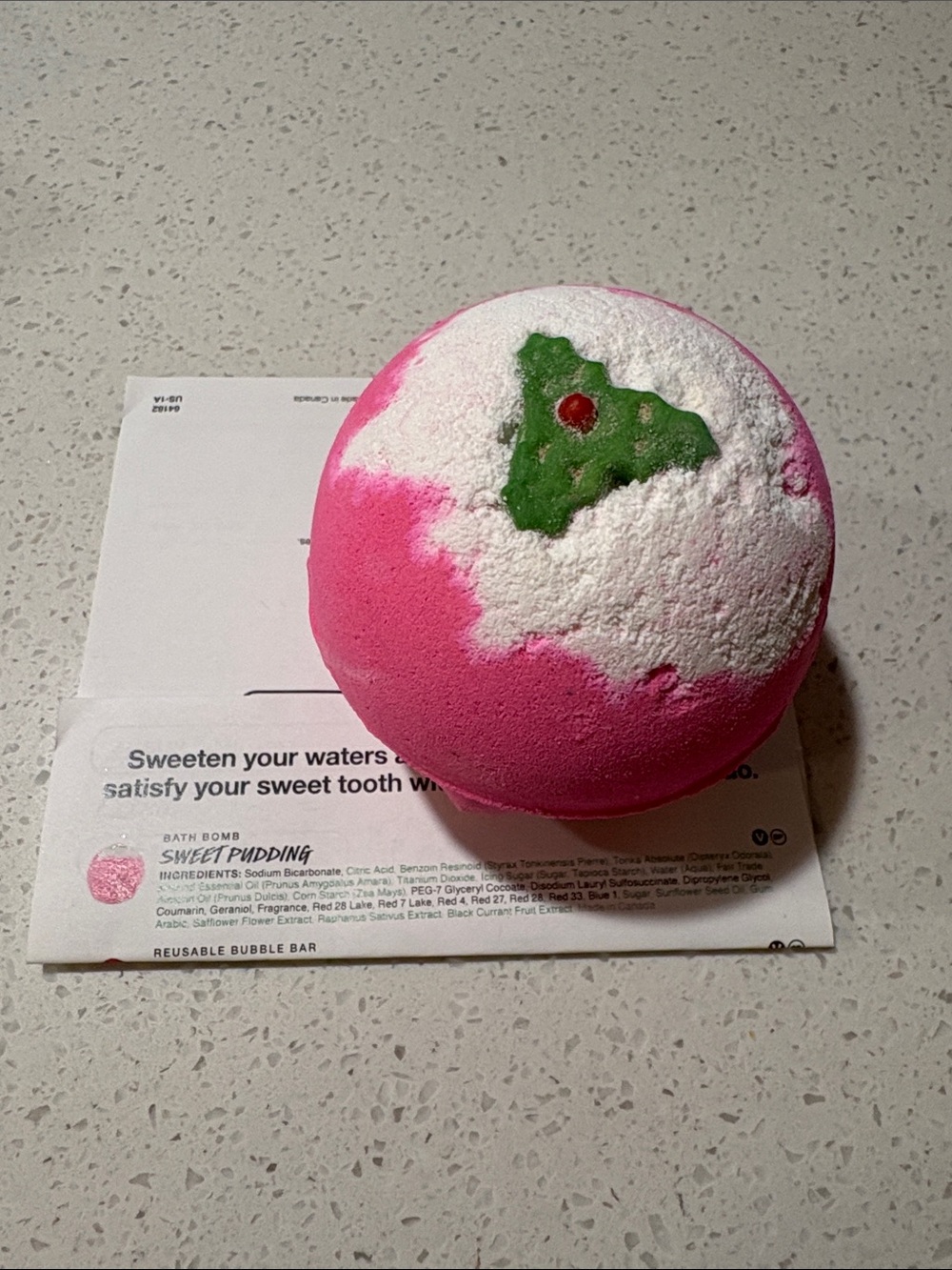 Lush Sweet Pudding Pink Holiday Bath Bomb - Lush-Inspired